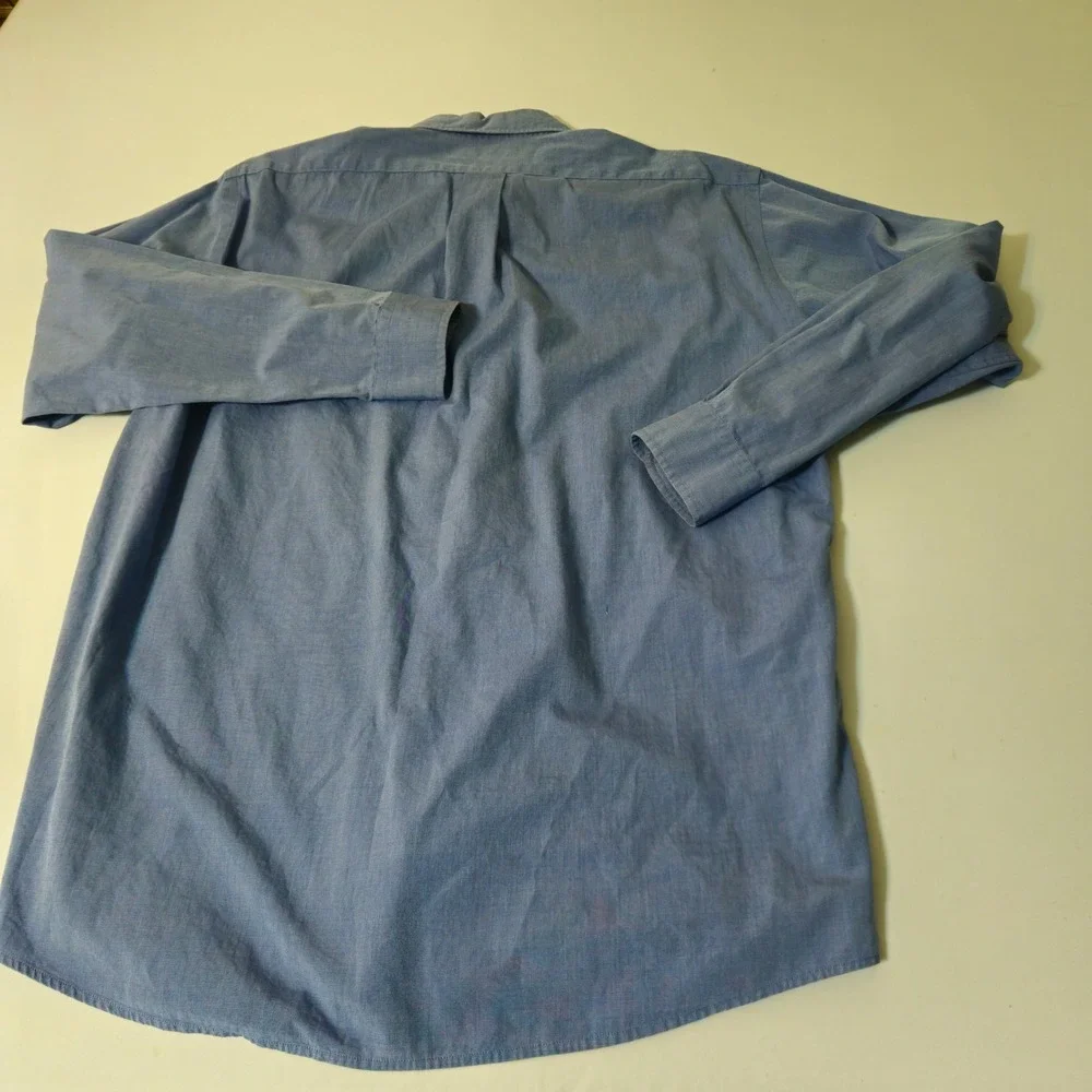 J. Crew OARSMAN ButtonShirt Mens 15.5 32/33 Blue Micro M Check Long Sleeve TWILL